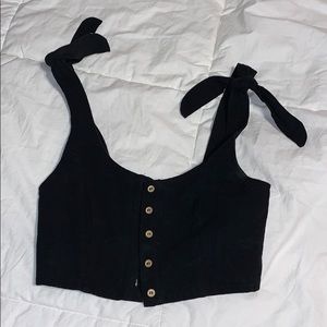 Kendall and Kylie button down crop top